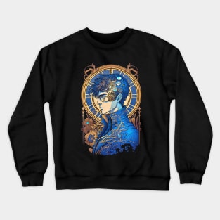 Steampunk Man - A fusion of old and new technology Crewneck Sweatshirt